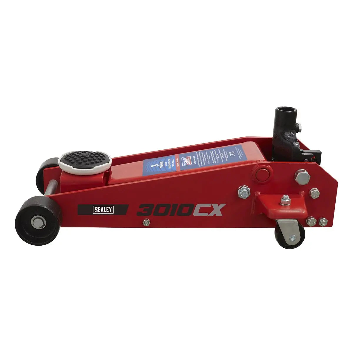 Sealey Standard Chassis Trolley Jack 3 Tonne with Axle Stands (Pair) 3 Tonne Capacity per Stand 