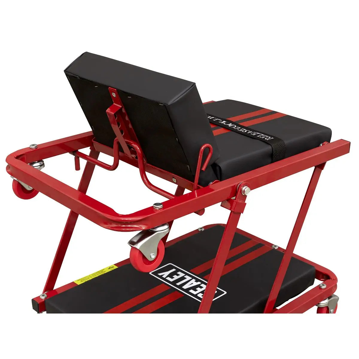 Sealey Steel Creeper/Seat with 7 Wheels & Adjustable Head Rest  White Rose Tools