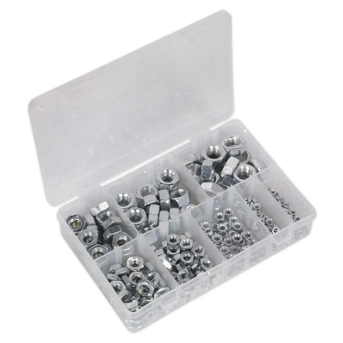 Sealey Steel Nut Assortment 255pc M4-M16 Metric 