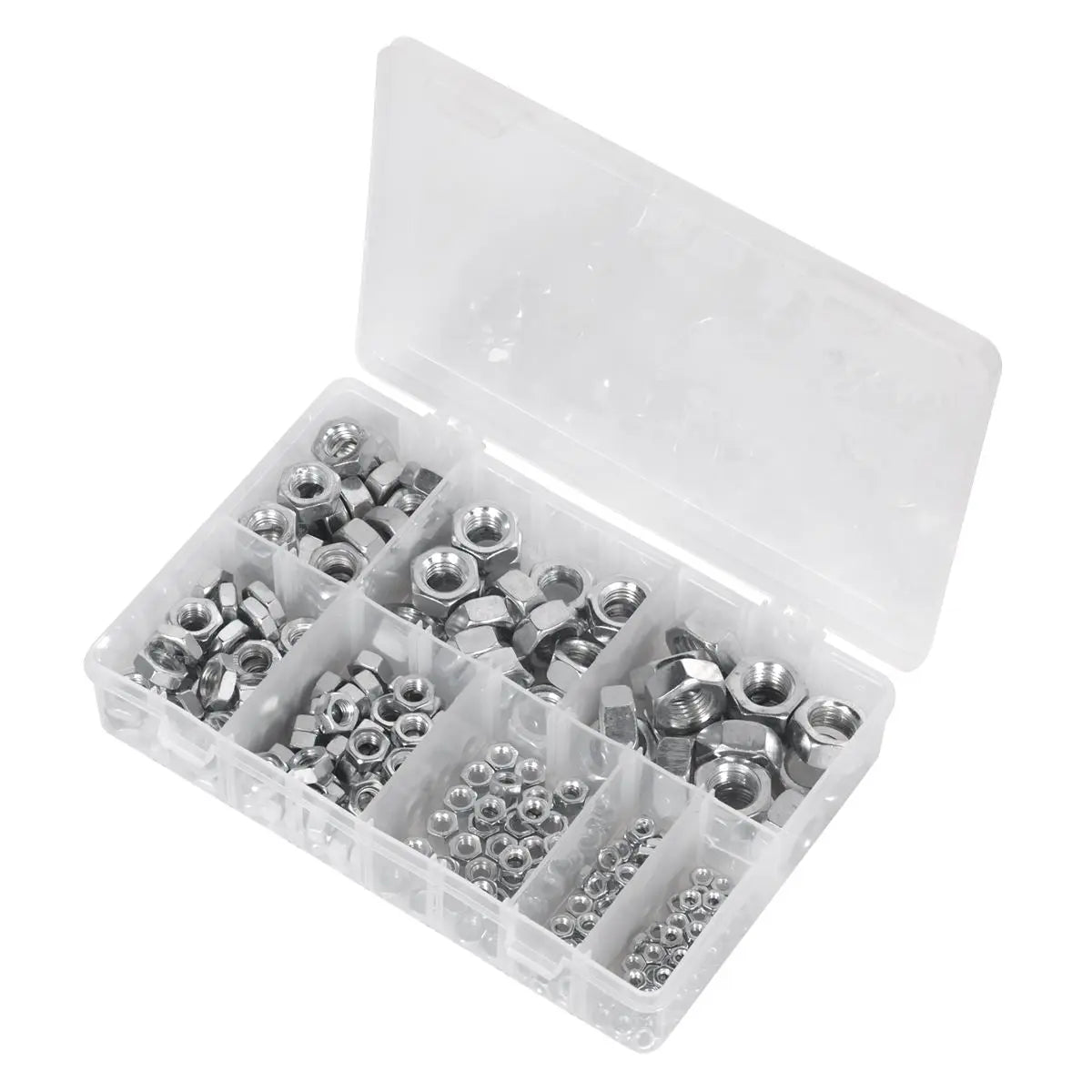 Sealey Steel Nut Assortment 255pc M4-M16 Metric 