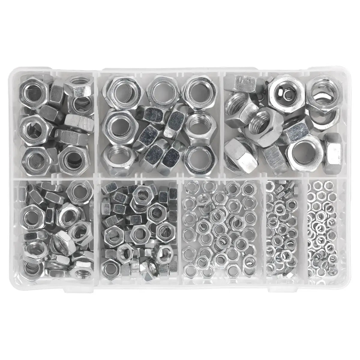 Sealey Steel Nut Assortment 255pc M4-M16 Metric 
