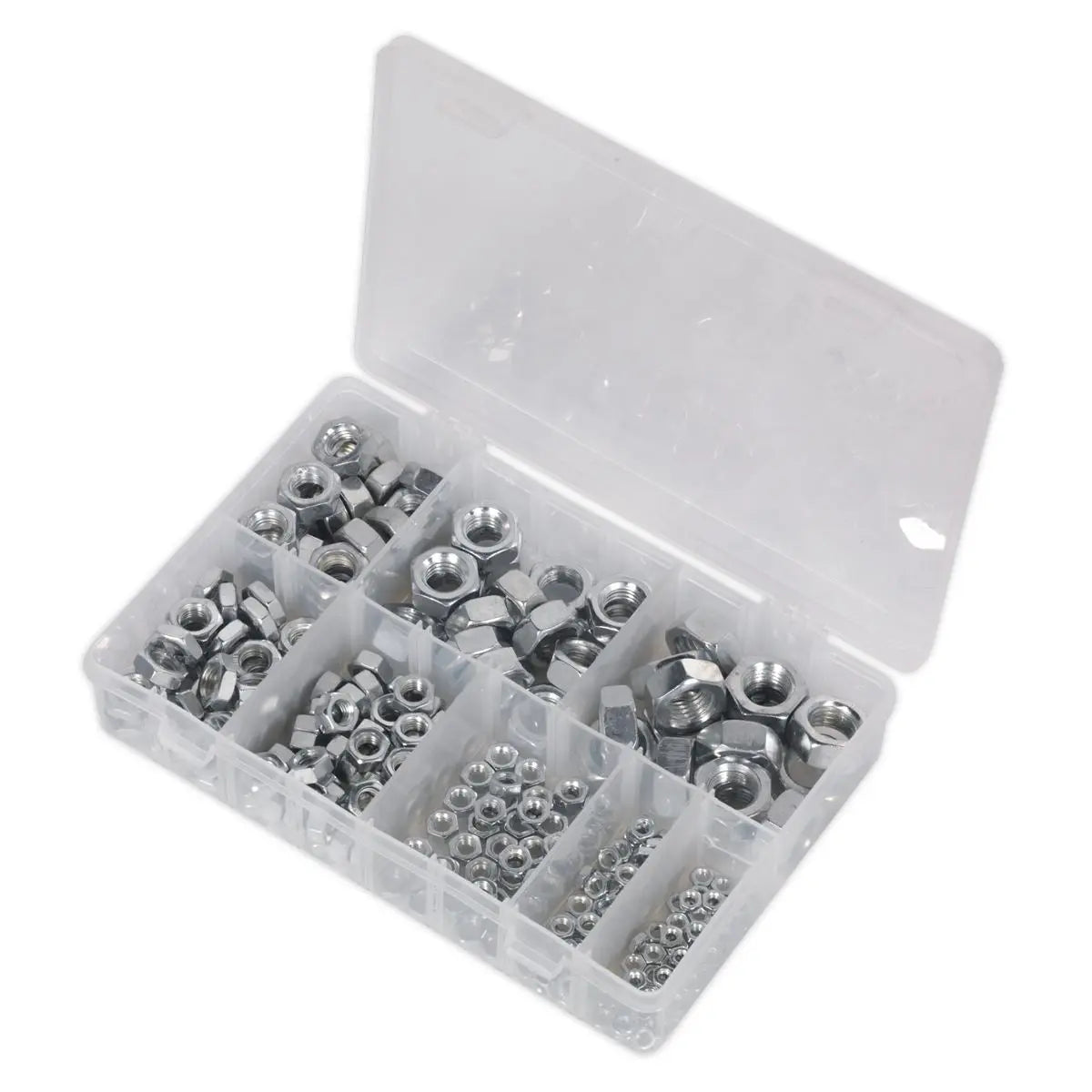 Sealey Steel Nut Assortment 255pc M4-M16 Metric 