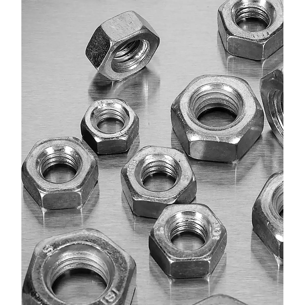 Sealey Steel Nut Assortment 320pc 1/4"-1/2"UNC  White Rose Tools