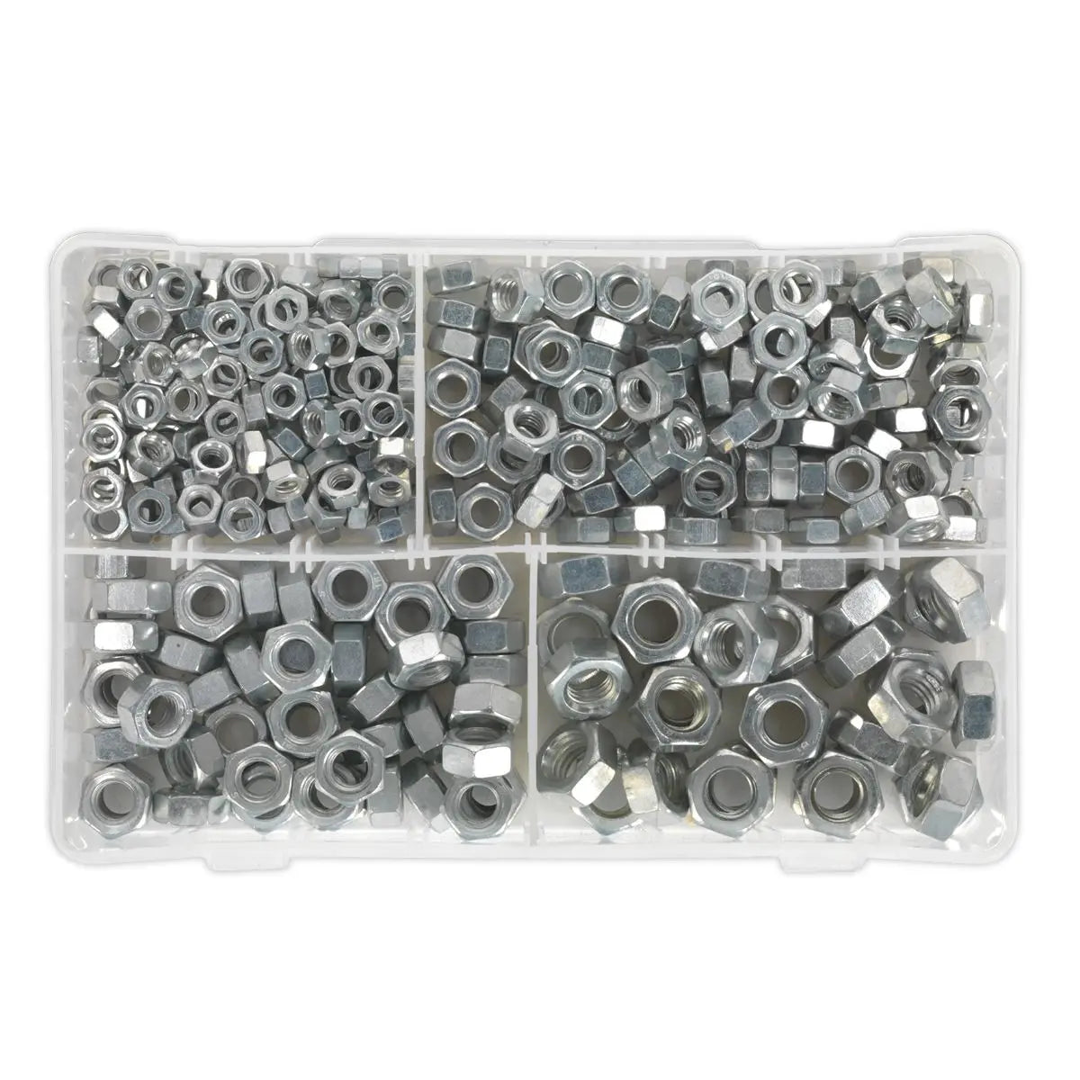 Sealey Steel Nut Assortment 320pc 1/4"-1/2"UNF 