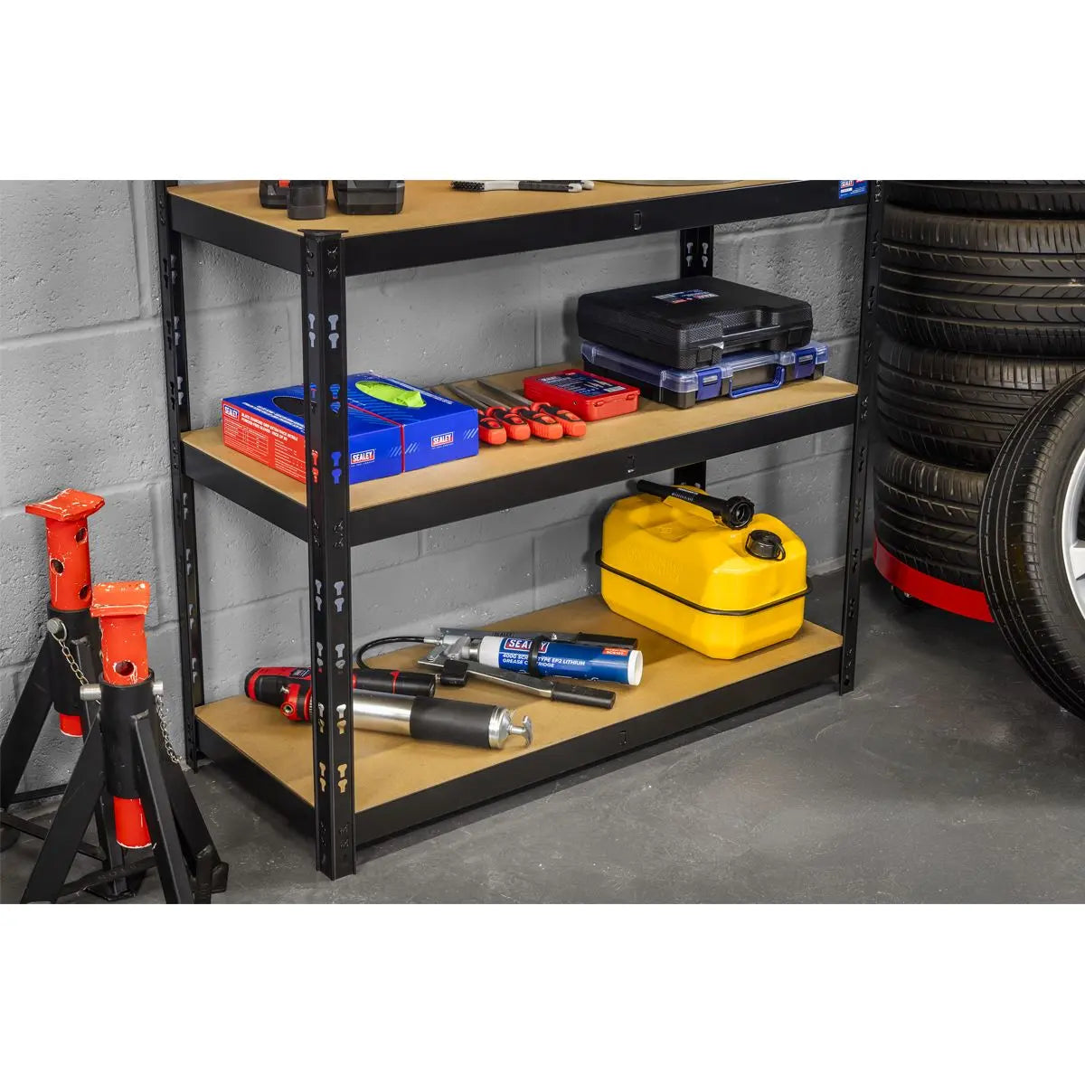 Sealey Steel Workbench with Pegboard 1m  White Rose Tools