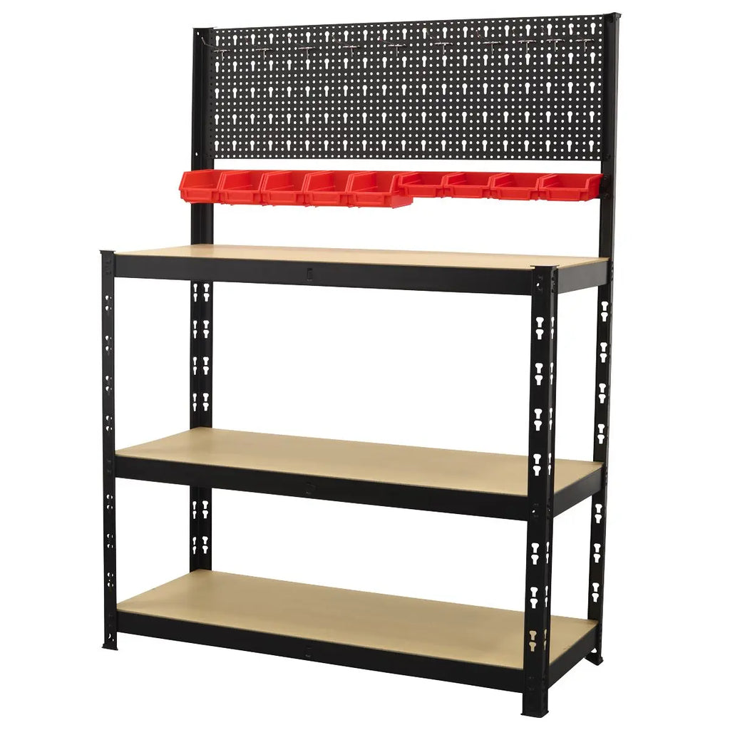 Sealey Racking Workbench Sealey Steel Workbench with Pegboard 1m | Workshop Bench