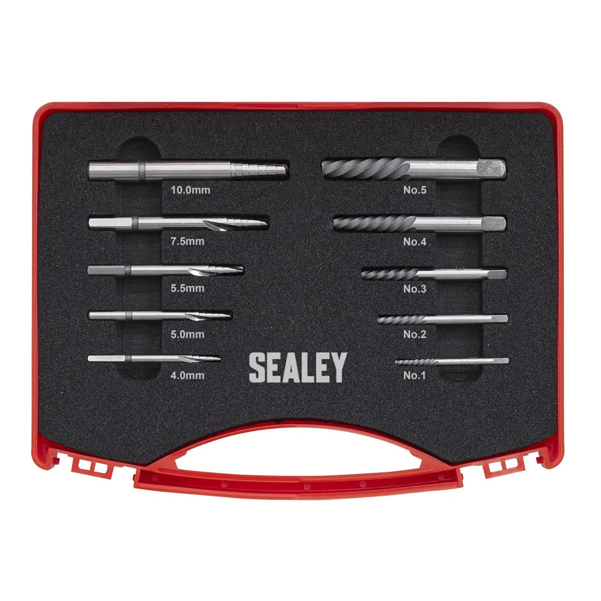 Sealey Step Drill Screw/Bolt Extractor Set 10pc 