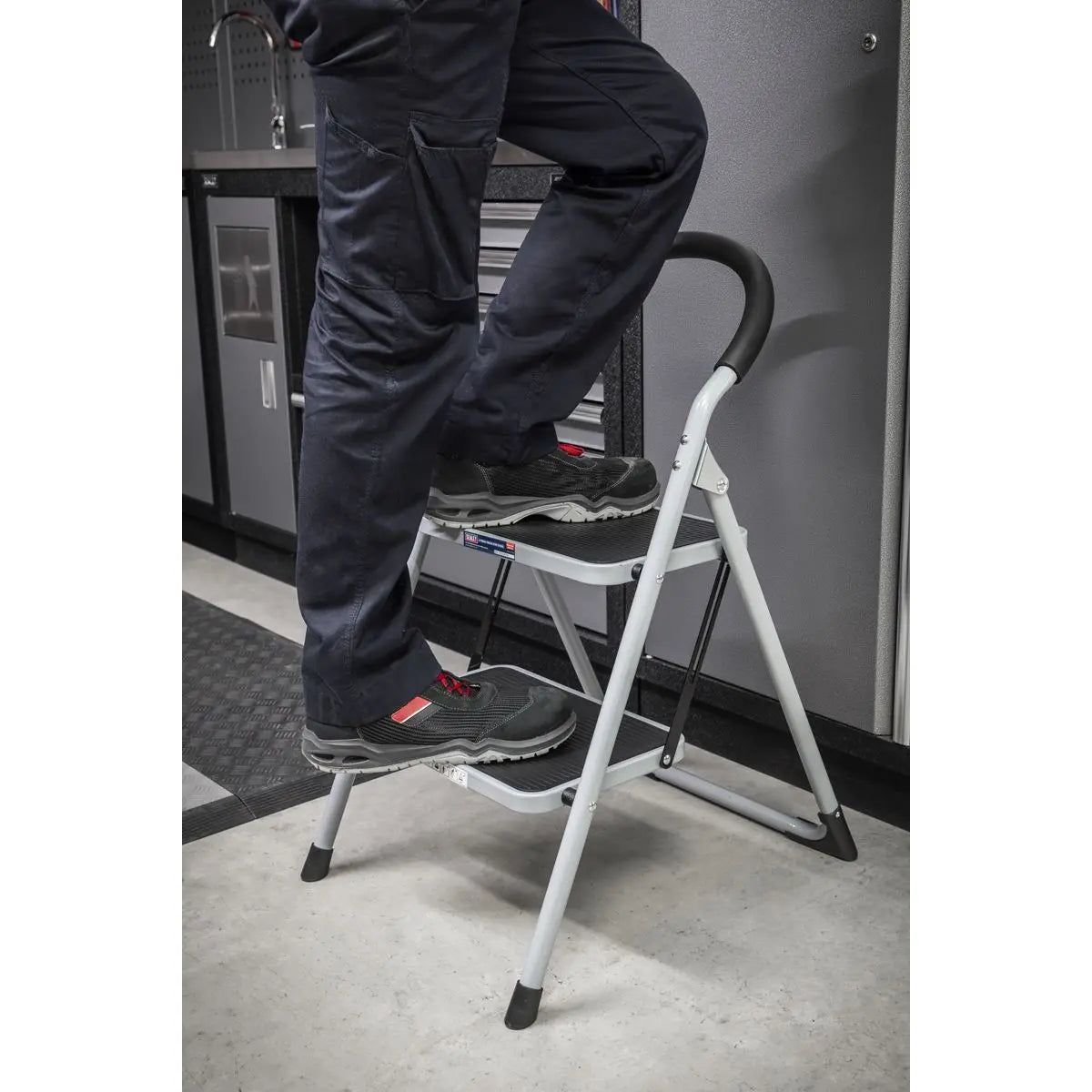 Sealey Step Stool 2-Tread 150kg Capacity EN14183 