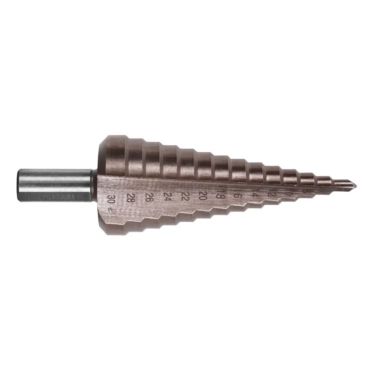 Sealey Straight Flute HSS Cobalt Step Drill Bit 4-30mm  White Rose Tools