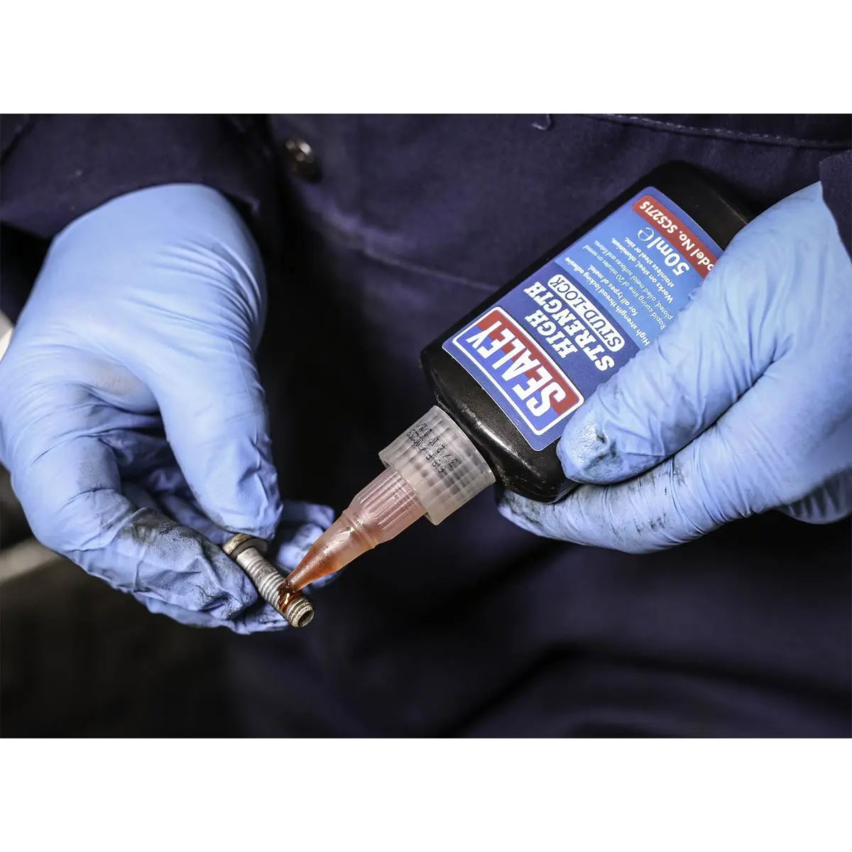 Sealey Stud Lock High Strength 50ml Metal Fixing Glue Adhesive 