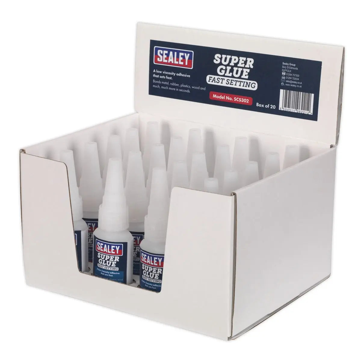 Sealey Super Glue Fast Setting 20g Pack of 20 