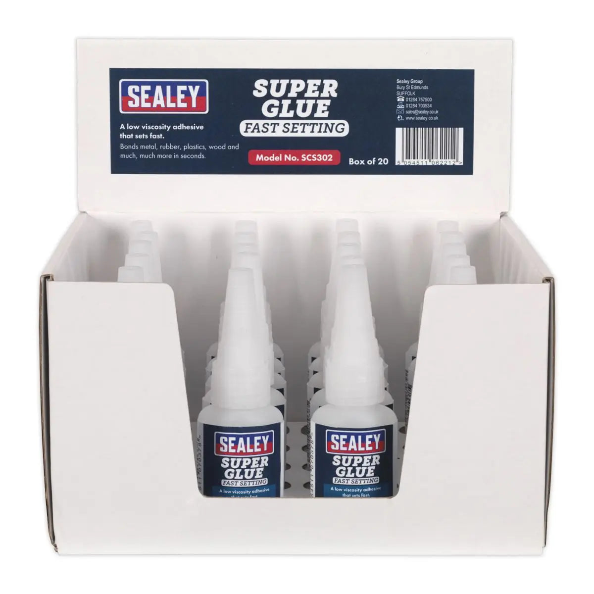 Sealey Super Glue Fast Setting 20g Pack of 20 
