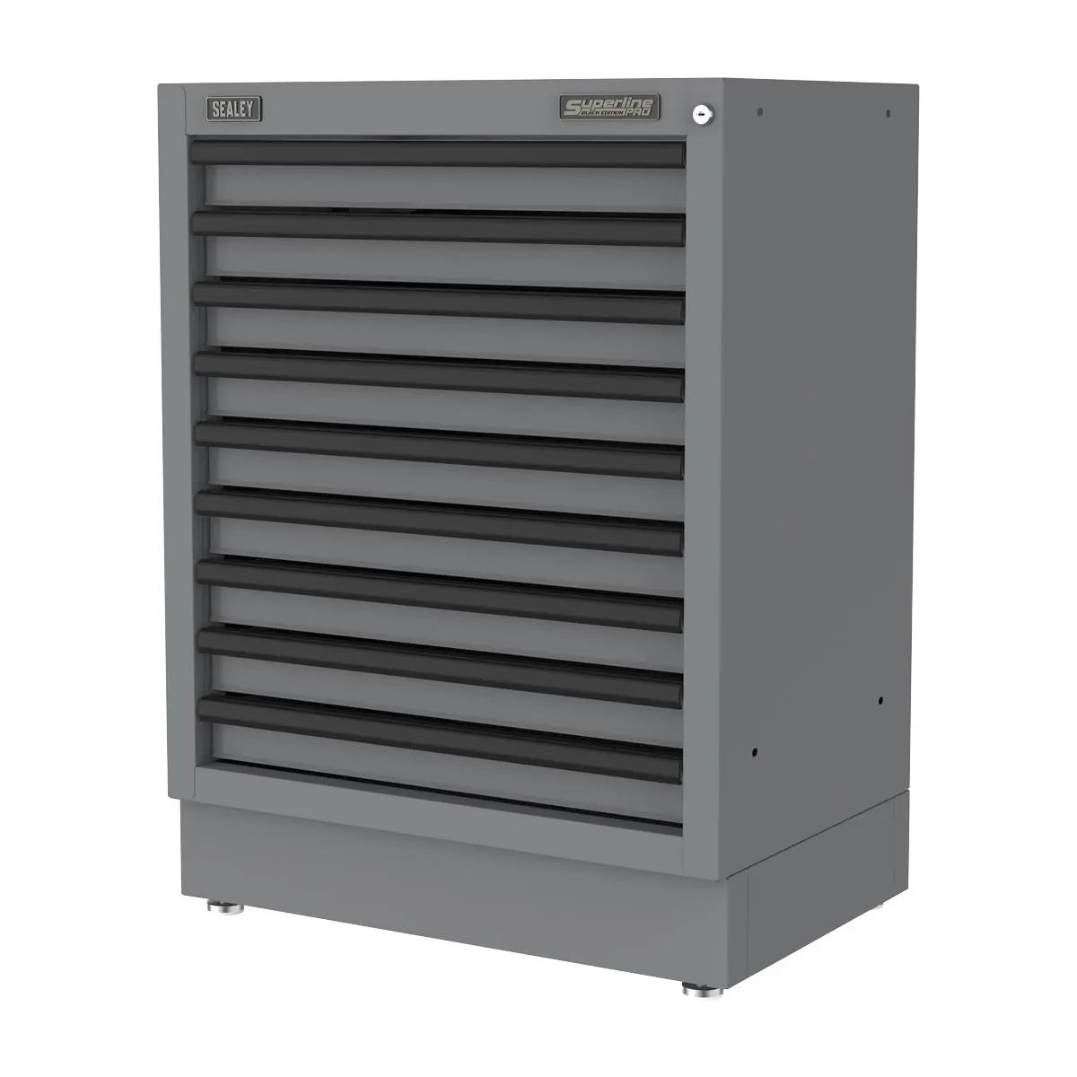 Sealey Superline PRO® Black Edition Modular Cabinet 9 Drawer 680mm  White Rose Tools