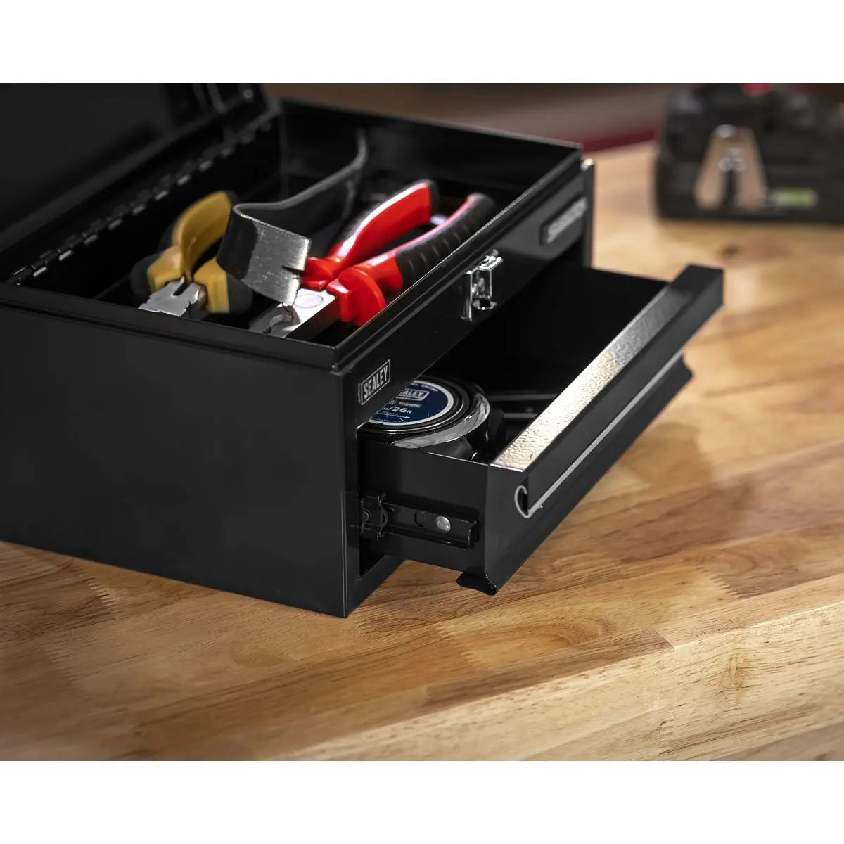 Sealey Superline Pro 1 Drawer Mini Toolbox Black  White Rose Tools