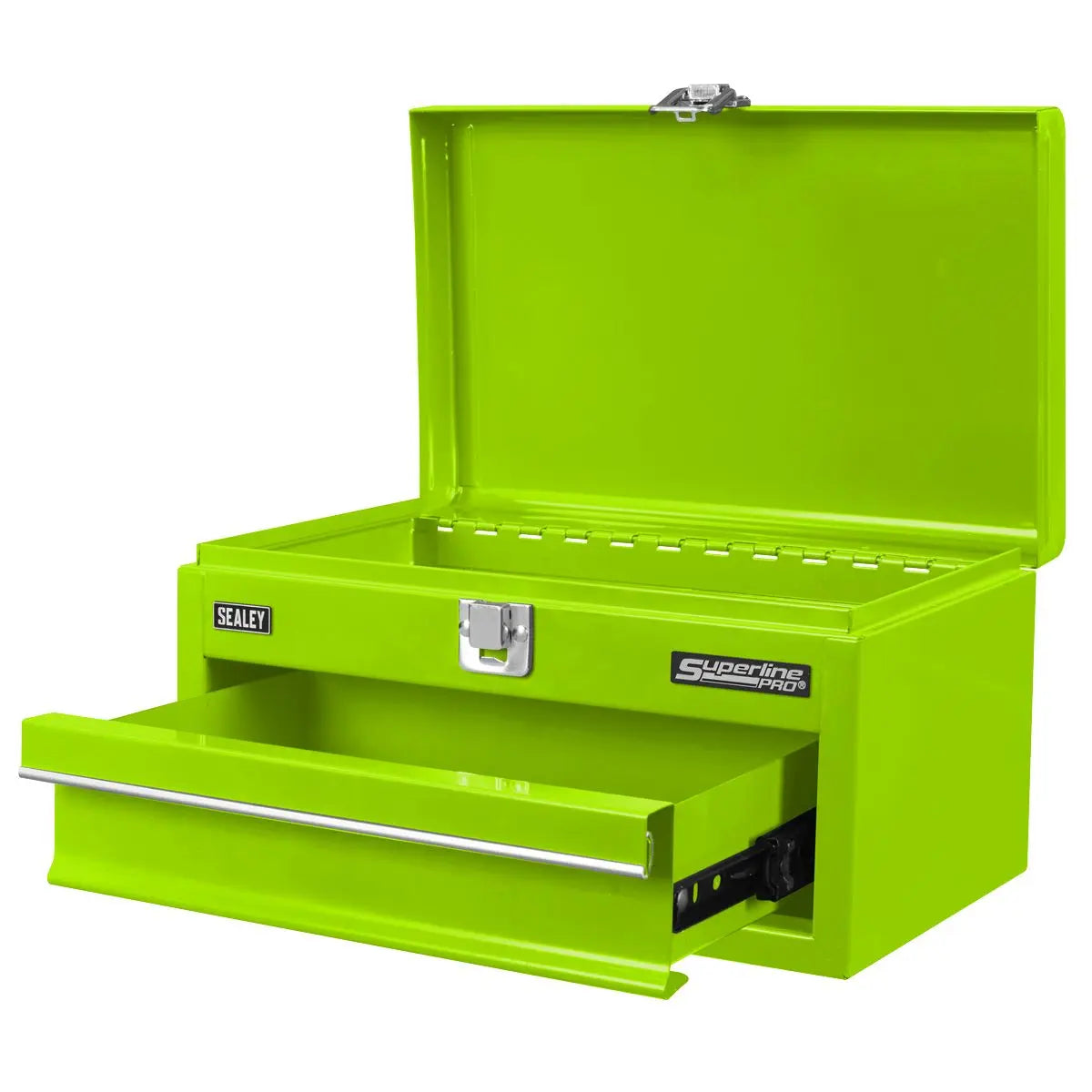 Sealey Superline Pro 1 Drawer Mini Toolbox Green  White Rose Tools