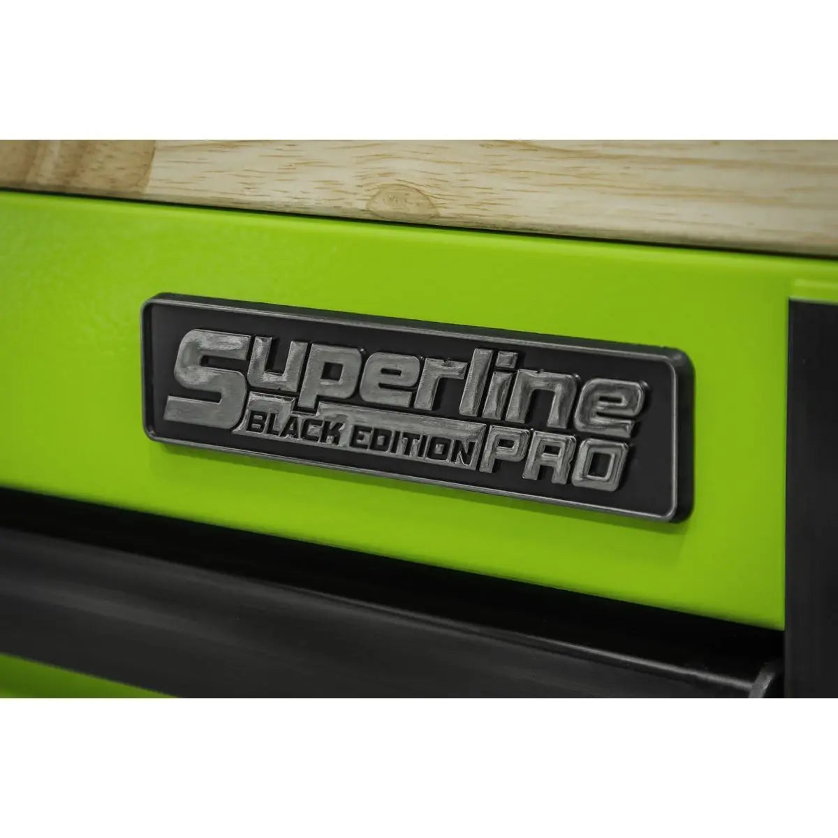 Sealey Superline Pro 15 Drawer 1549mm Mobile Trolley with Wooden Worktop and Hutch and 2 Drawer Riser 
