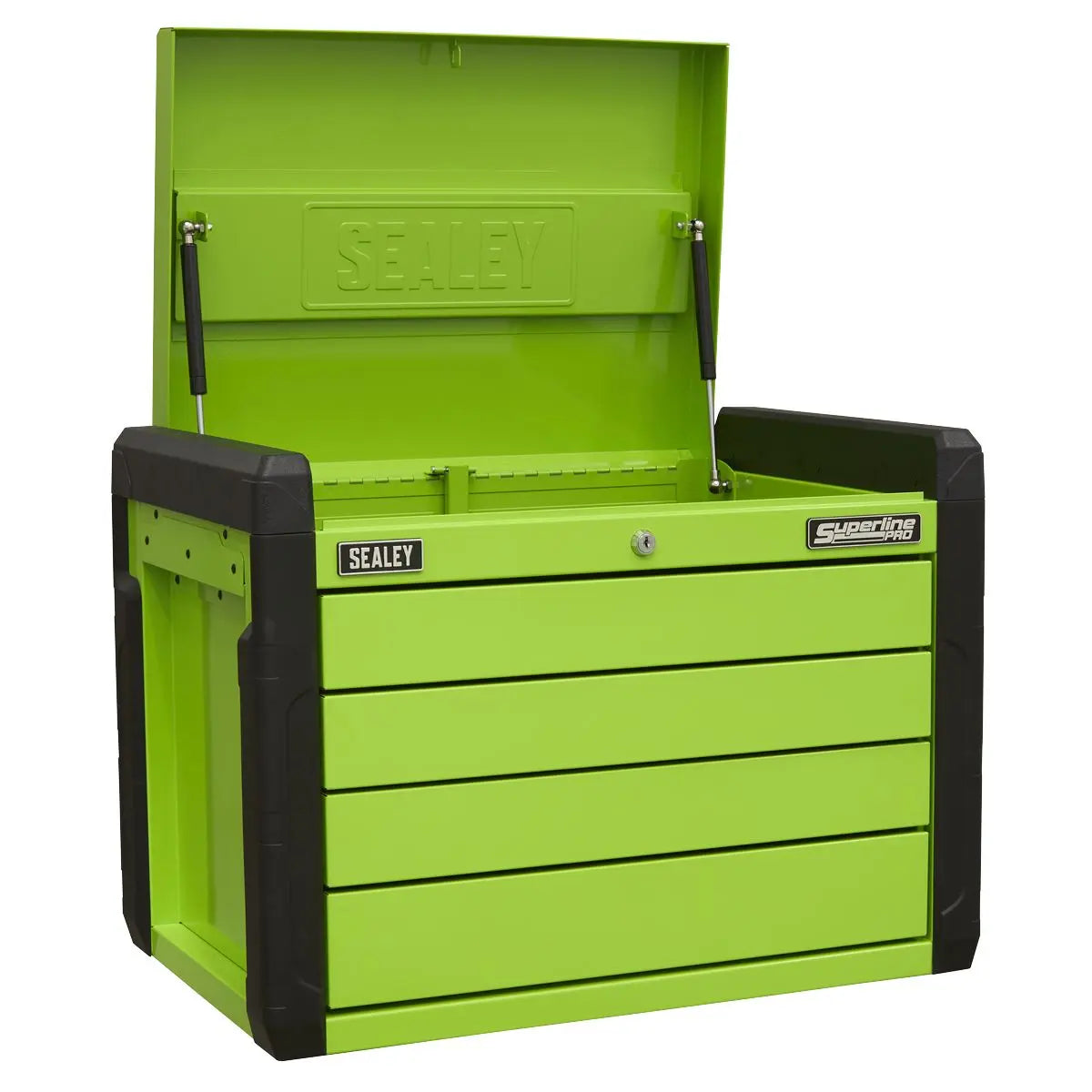 Sealey Superline Pro 4 Drawer Push-to-Open Topchest with Ball-Bearing Slides - Green 