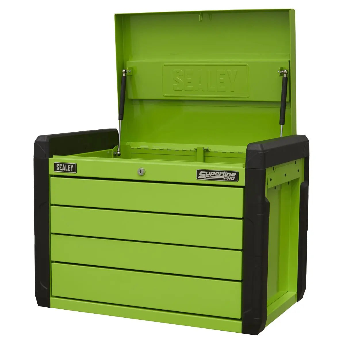 Sealey Superline Pro 4 Drawer Push-to-Open Topchest with Ball-Bearing Slides - Green 