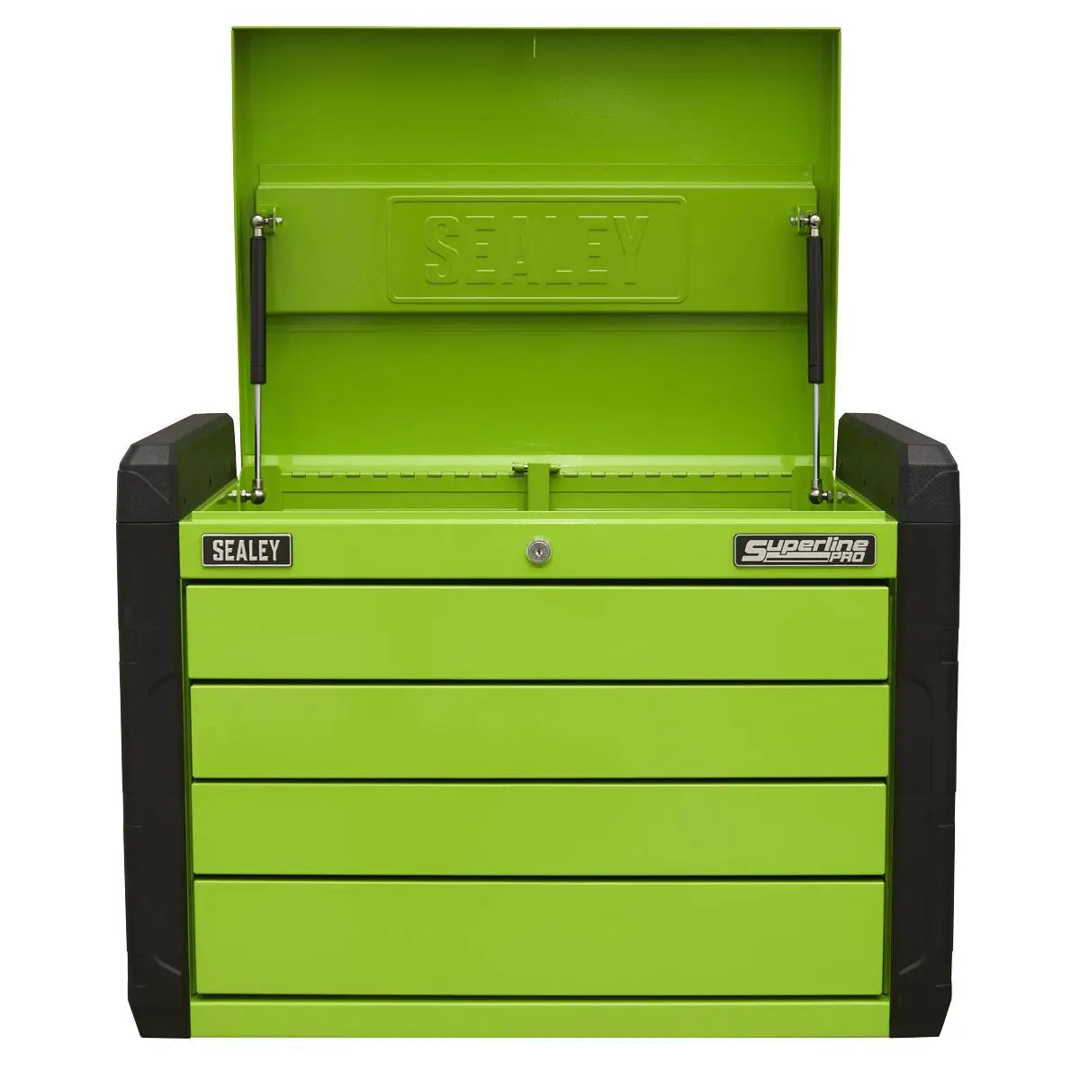 Sealey Superline Pro 4 Drawer Push-to-Open Topchest with Ball-Bearing Slides - Green 