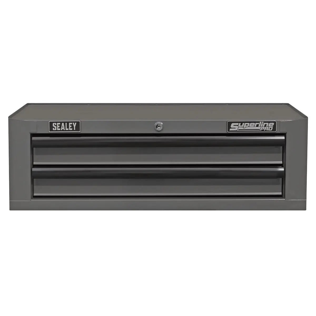 Sealey Superline Pro Mid-Box Tool Chest 2 Drawer with Ball-Bearing Slides - Grey/Black  White Rose Tools