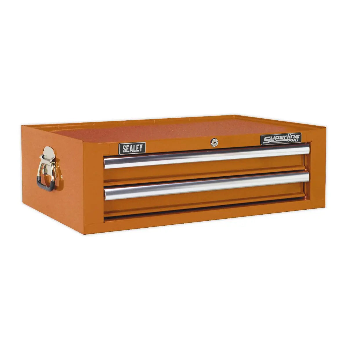 Sealey Superline Pro Mid-Box Tool Chest 2 Drawer with Ball-Bearing Slides - Orange 