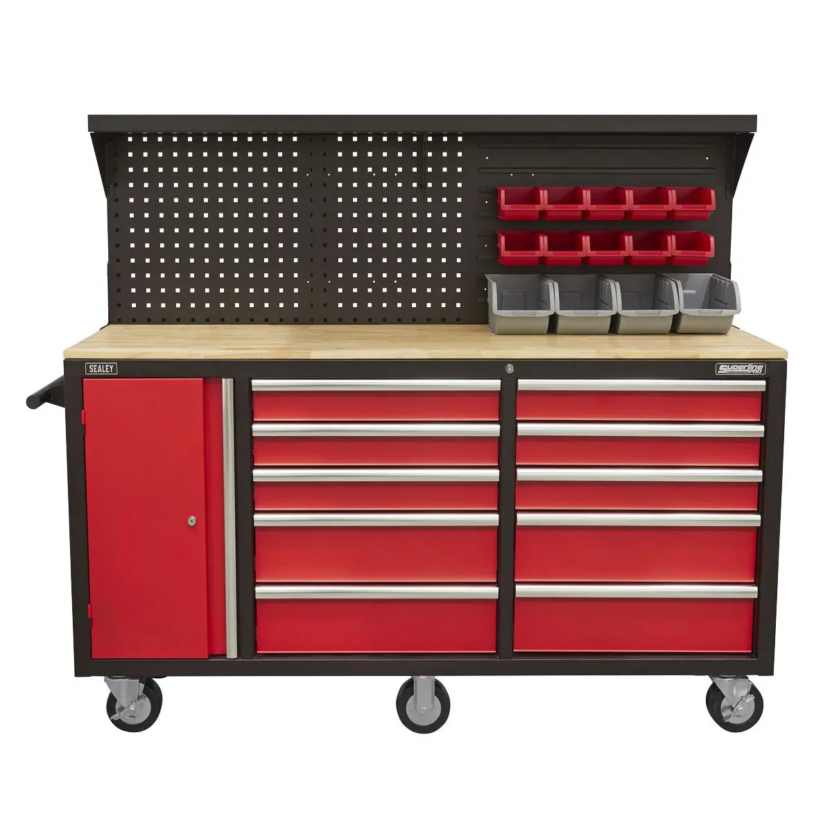 Sealey Superline Pro Mobile Workstation 10 Drawer with Backboard 
