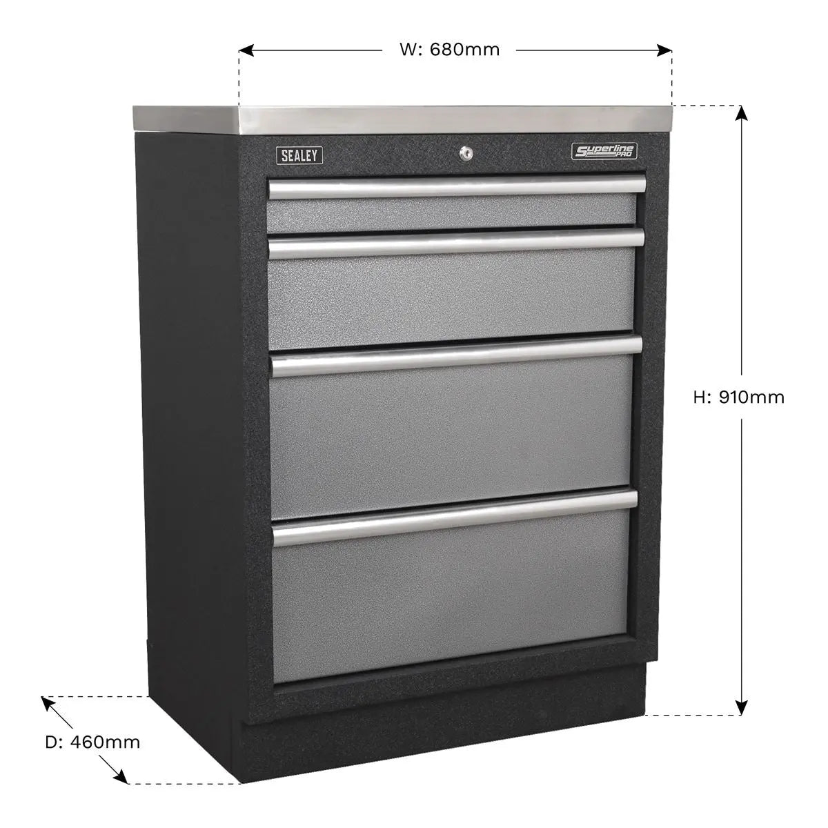 Sealey Superline Pro Modular 4 Drawer Cabinet 680mm 