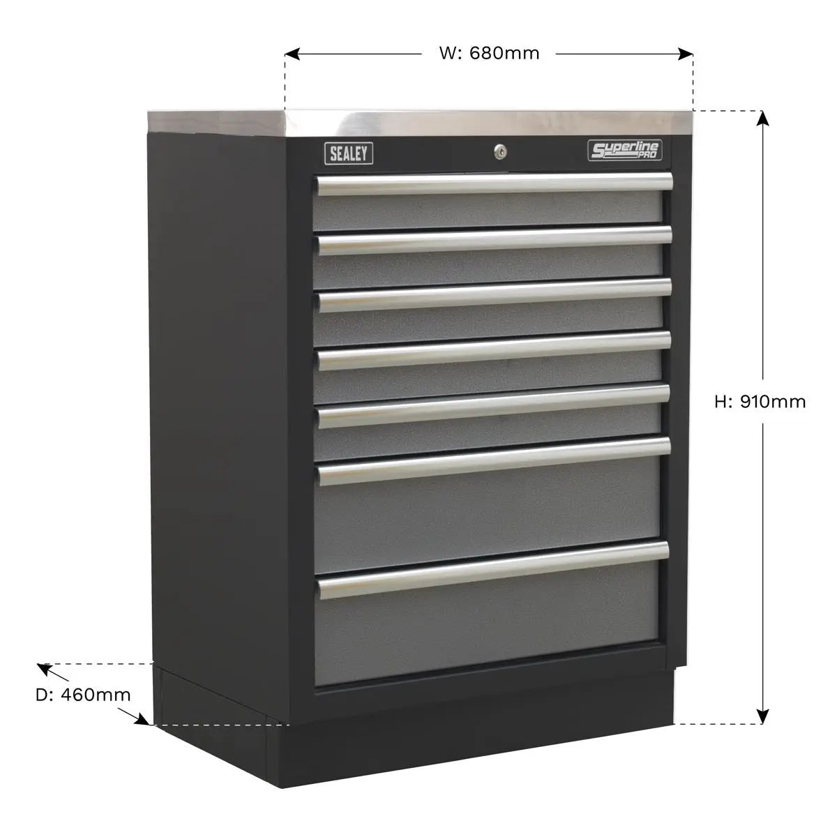 Sealey Superline Pro Modular 7 Drawer Cabinet 680mm 