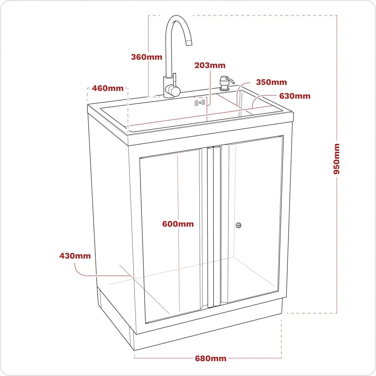 Sealey Superline Pro Modular Sink Unit 680mm 