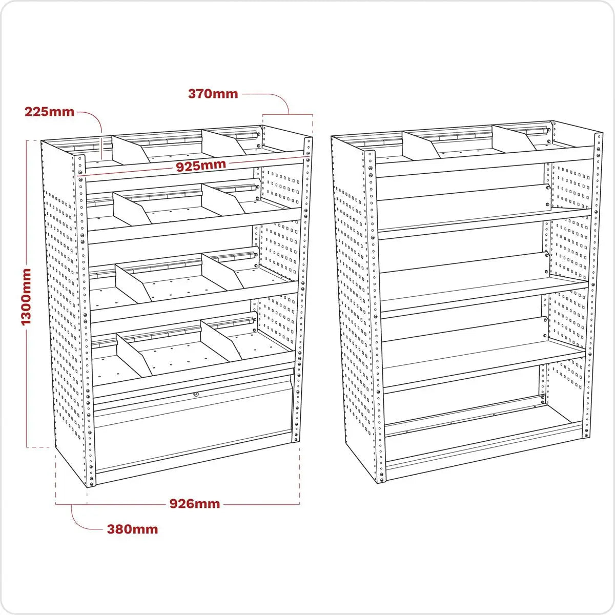 Sealey Superline Pro Modular Van Storage System 1.85m 3pc Set 
