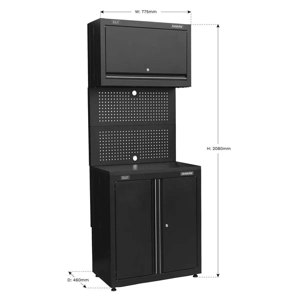 Sealey Superline Pro Rapid-Fit 2 Door Cabinet & Wall Cupboard 