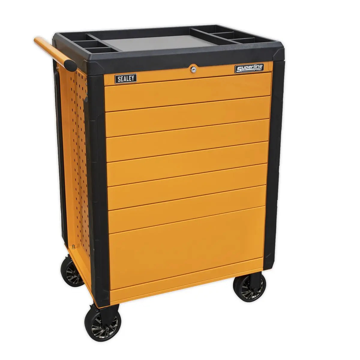Sealey Superline Pro Rollcab 7 Drawer Push-To-Open - Orange 