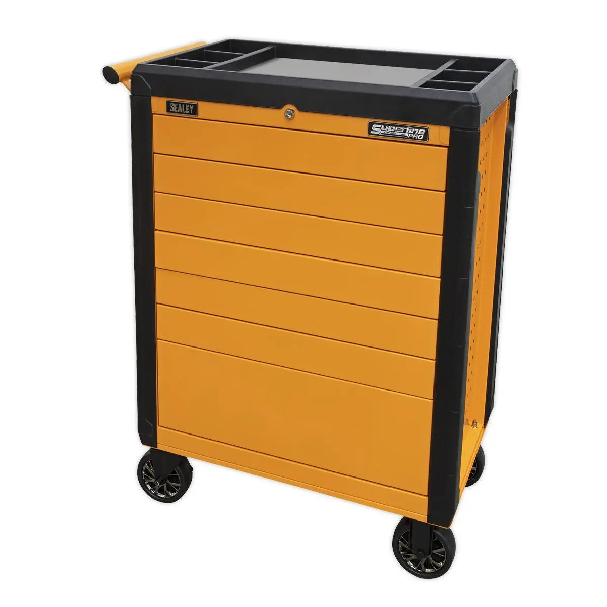 Sealey Superline Pro Rollcab 7 Drawer Push-To-Open - Orange 