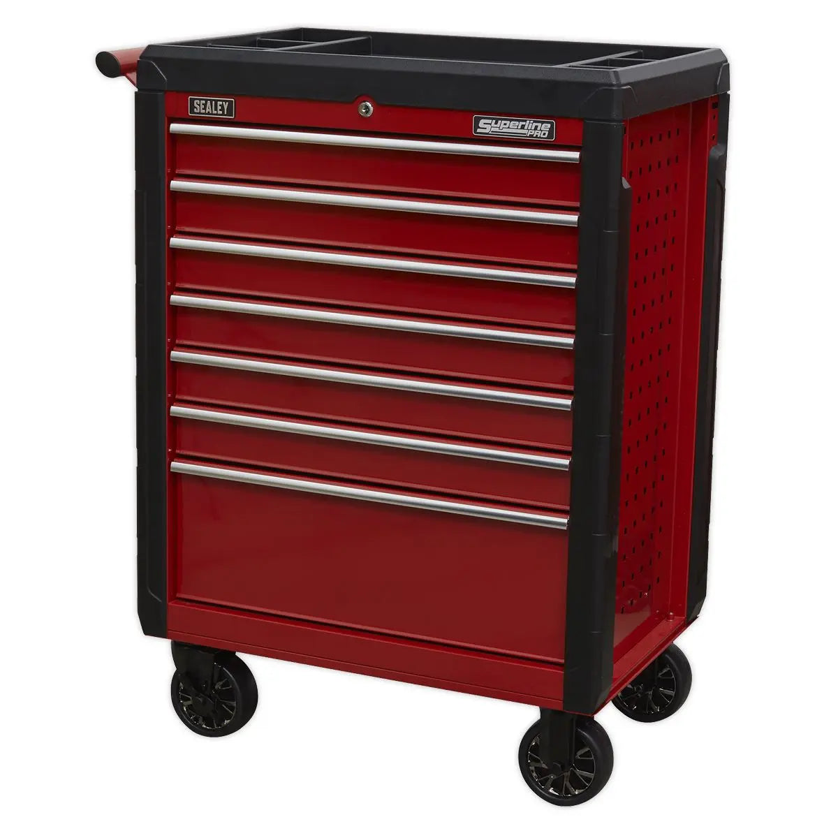 Sealey Superline Pro Rollcab 7 Drawer with Ball-Bearing Slides - Red 