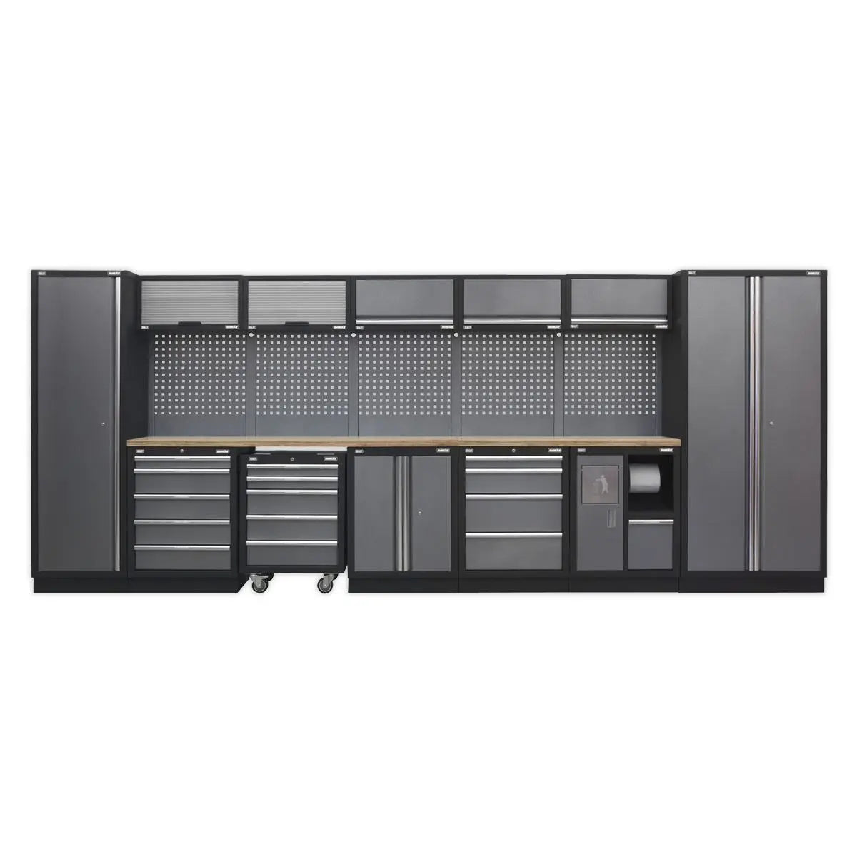 Sealey Superline Pro Superline PRO® 4.9m Storage System - Wood Worktop 
