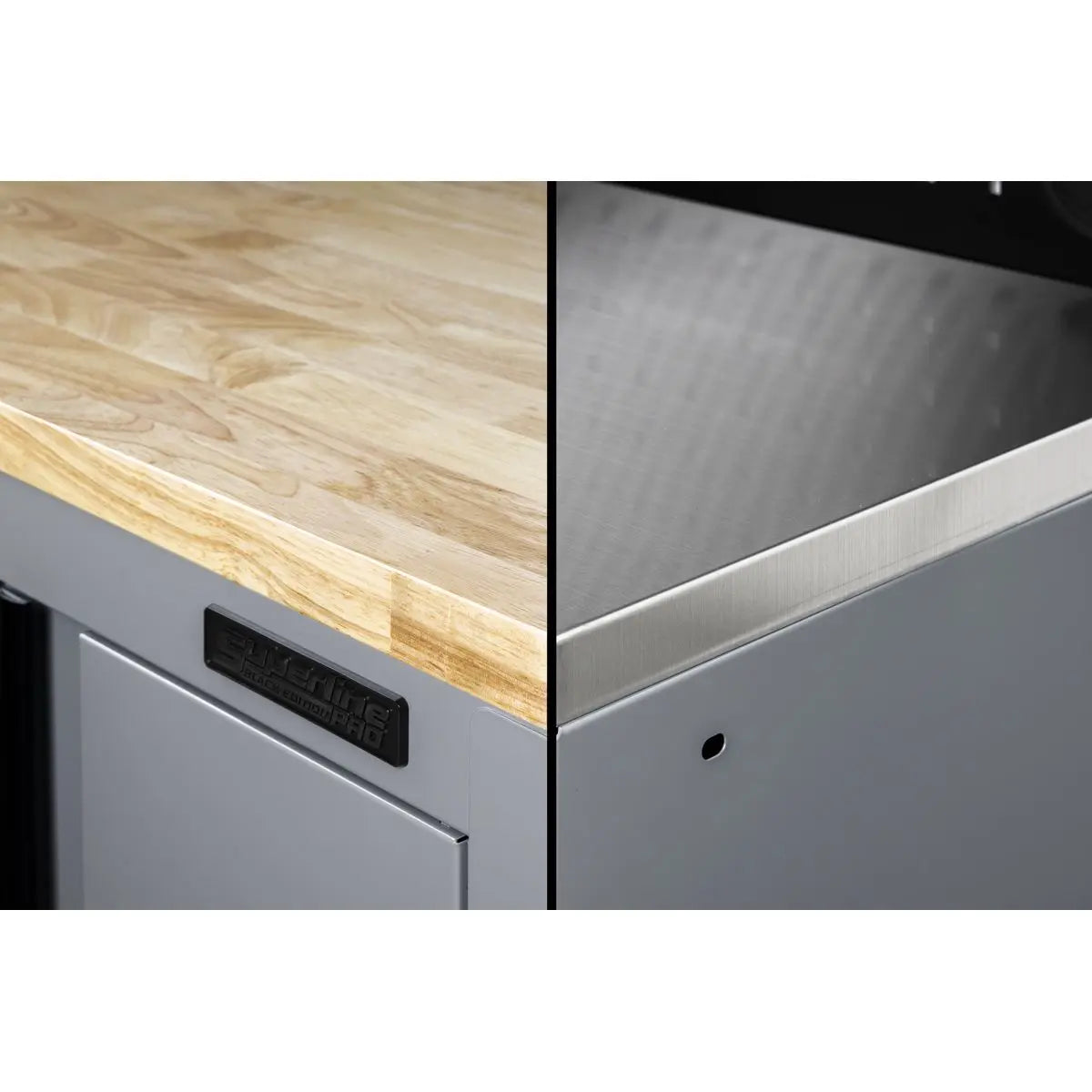 Sealey Superline Pro Superline PRO® Black Edition Storage System with Stainless Worktop 3.24m  White Rose Tools