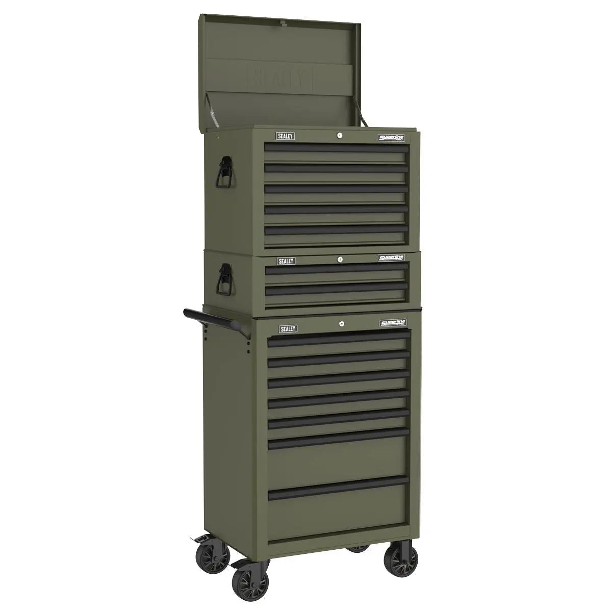 Sealey Superline Pro Superline PRO® Heavy-Duty Topchest 5 Drawer - Khaki  White Rose Tools
