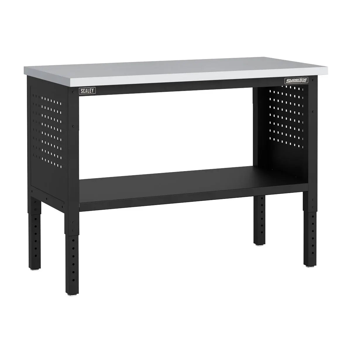 Sealey Superline Pro Superline PRO® Modular Adjustable Height Workbench with Stainless Steel Worktop 1265mm  White Rose Tools