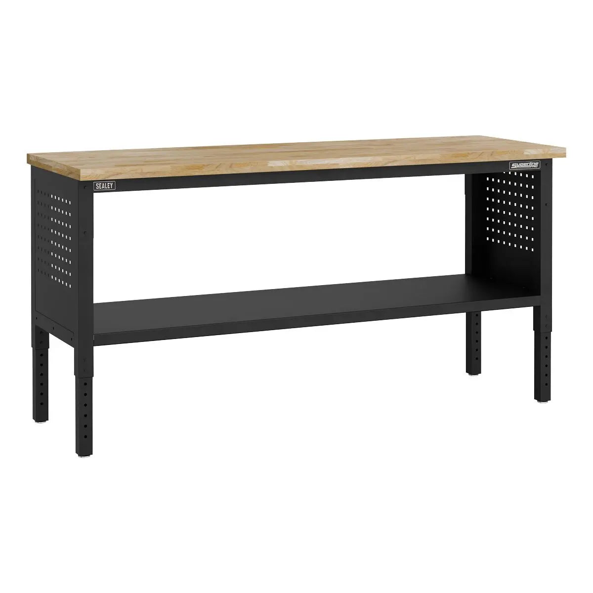 Sealey Superline Pro Superline PRO® Modular Workbench with 6 Drawers & Cupboard Wooden Worktop 1830mm  White Rose Tools