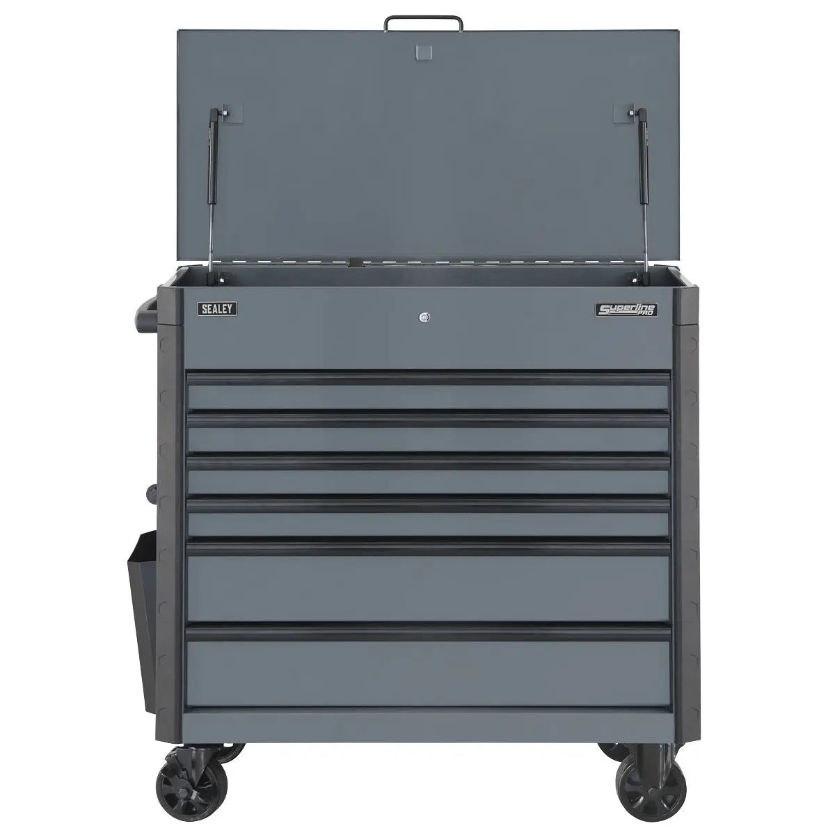 Sealey Superline Pro Tool Trolley 6 Drawer with Ball Bearing Slides - Grey  White Rose Tools