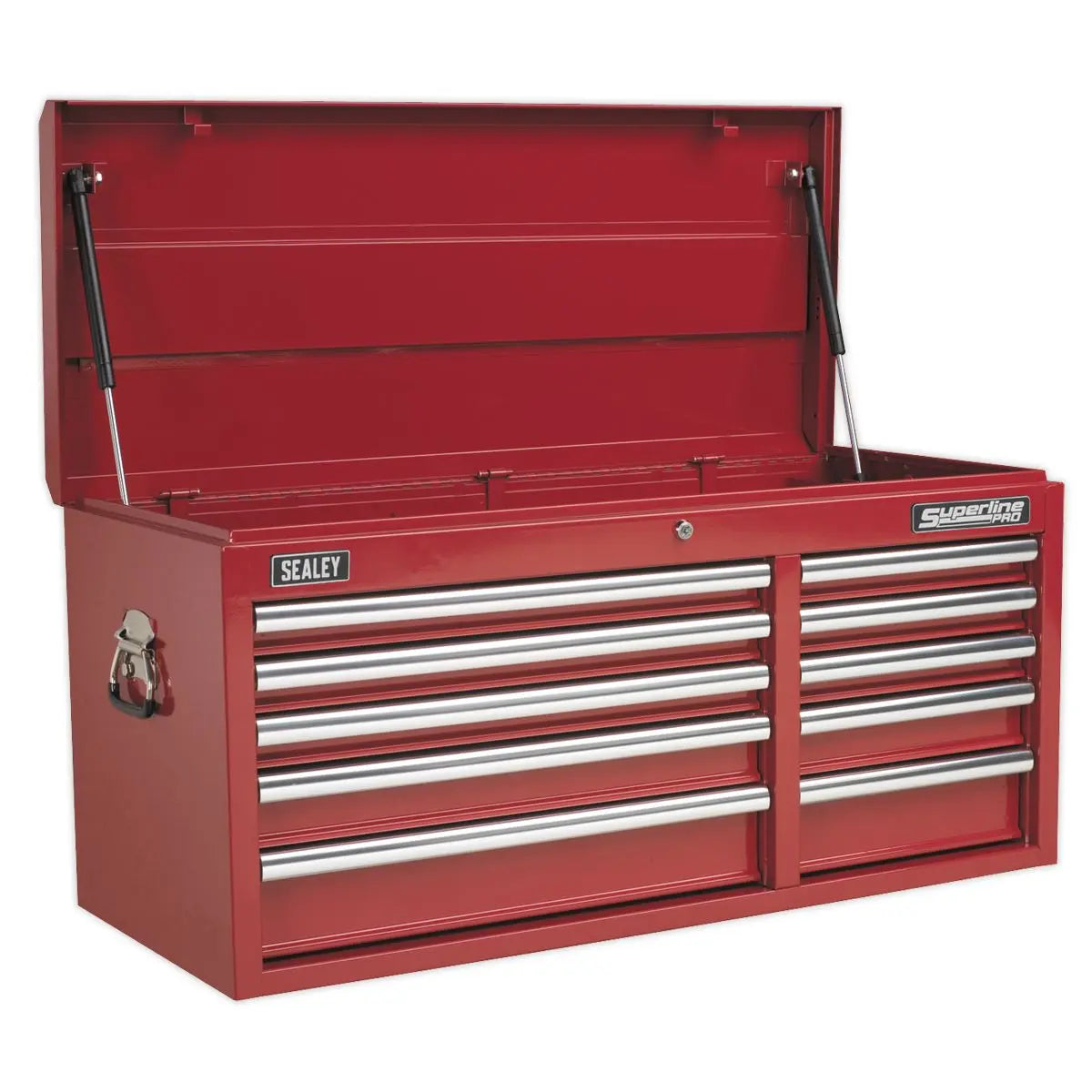 Sealey Superline Pro Topchest 10 Drawer with Ball-Bearing Slides Heavy-Duty - Red 