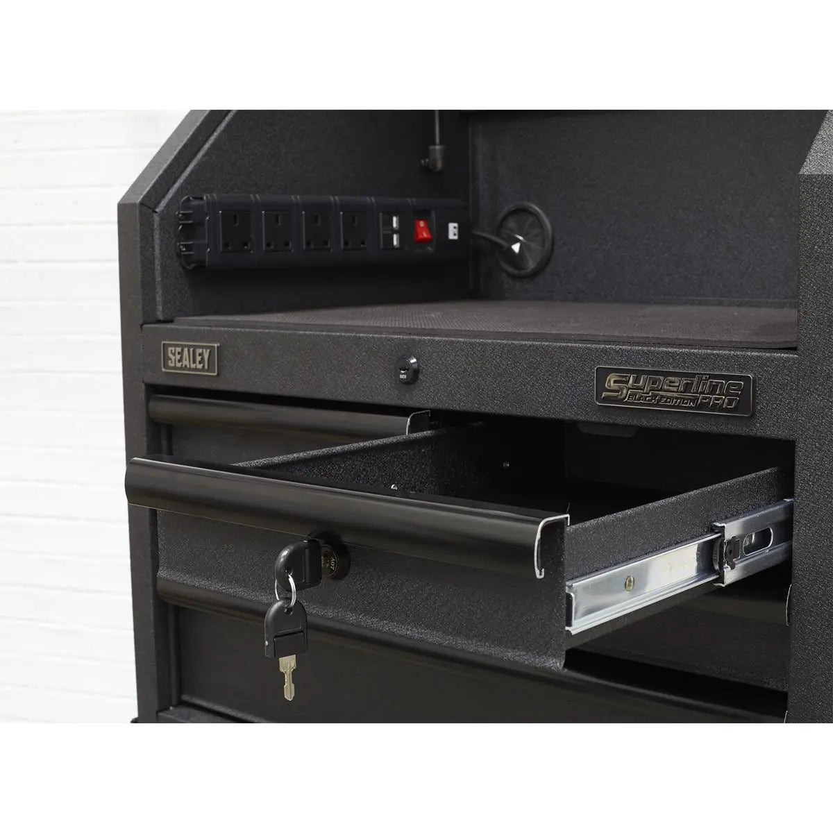 Sealey Superline Pro Topchest 4 Drawer 660mm with Soft Close Drawers & Power Strip 