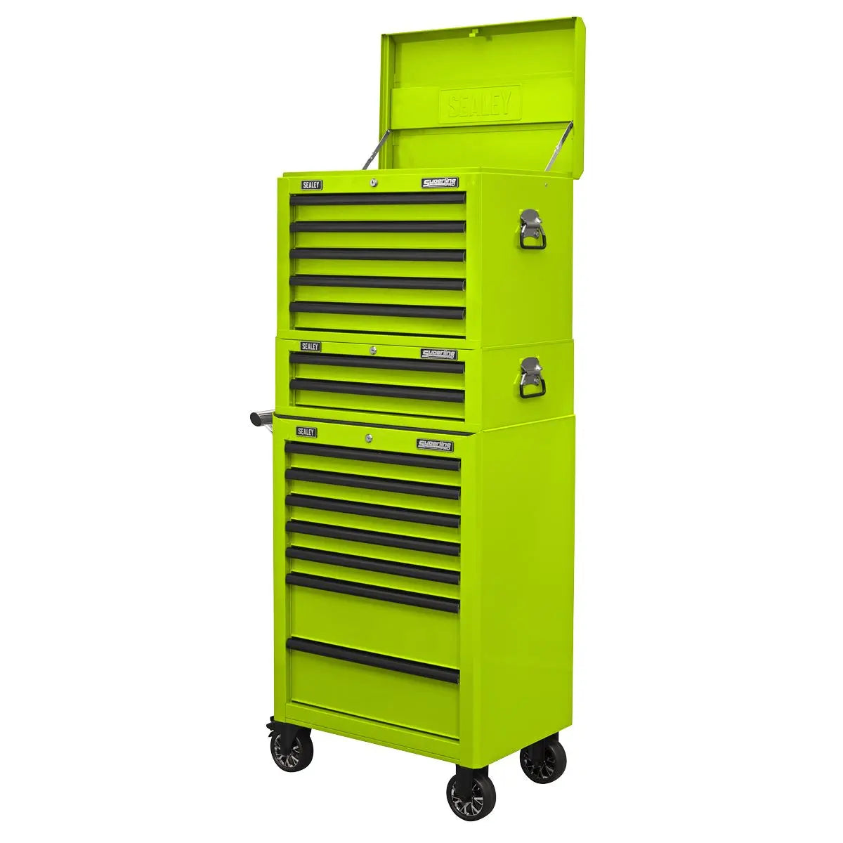 Sealey Superline Pro Topchest 5 Drawer with Ball-Bearing Slides - Green/Black  White Rose Tools