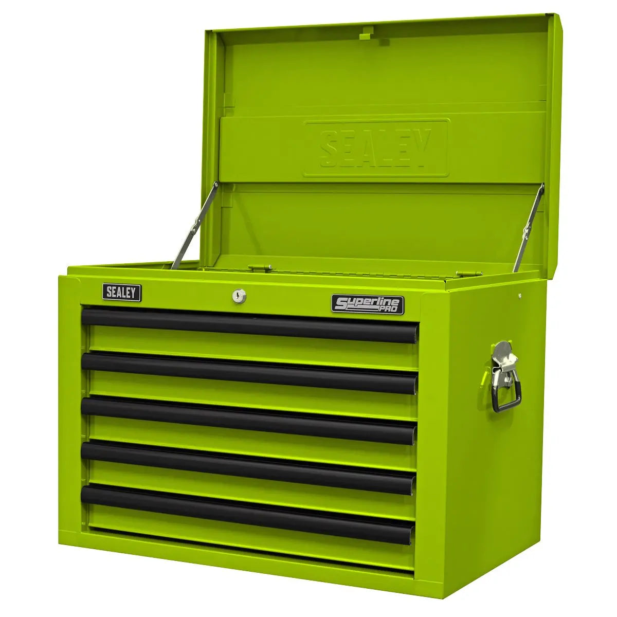Sealey Superline Pro Topchest 5 Drawer with Ball-Bearing Slides - Green/Black  White Rose Tools