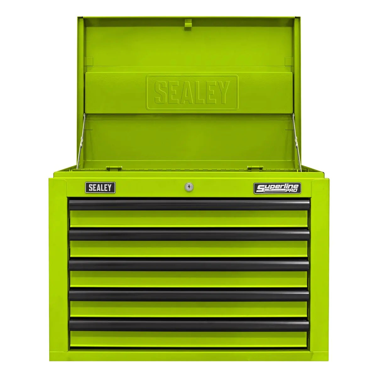 Sealey Superline Pro Topchest 5 Drawer with Ball-Bearing Slides - Green/Black  White Rose Tools
