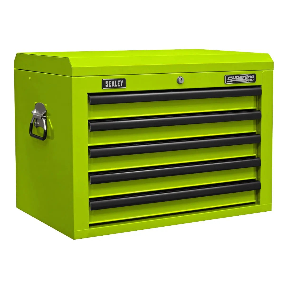 Sealey Superline Pro Topchest 5 Drawer with Ball-Bearing Slides - Green/Black  White Rose Tools