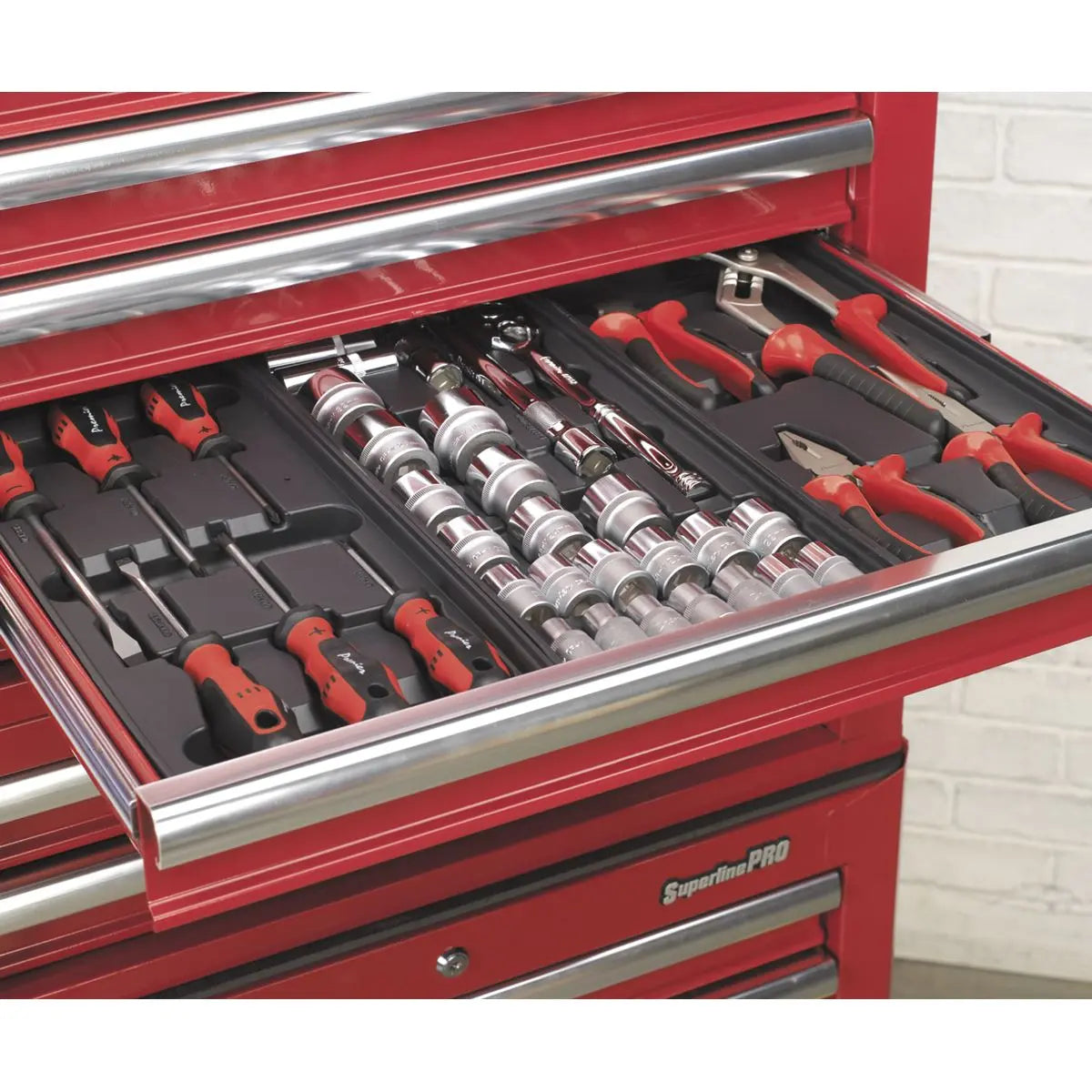 Sealey Superline Pro Topchest 5 Drawer with Ball-Bearing Slides - Red 