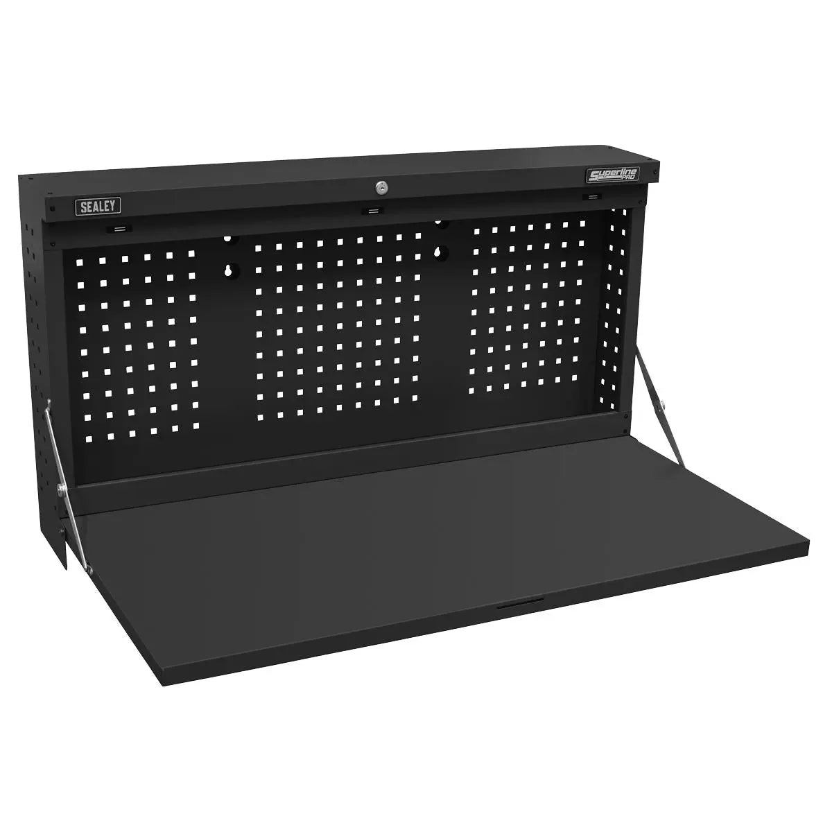Sealey Superline Pro Wall Mounted Foldable Workbench 1100mm  White Rose Tools