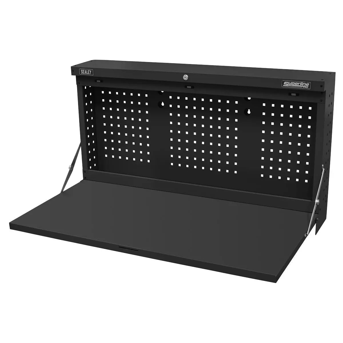 Sealey Superline Pro Wall Mounted Foldable Workbench 1100mm  White Rose Tools