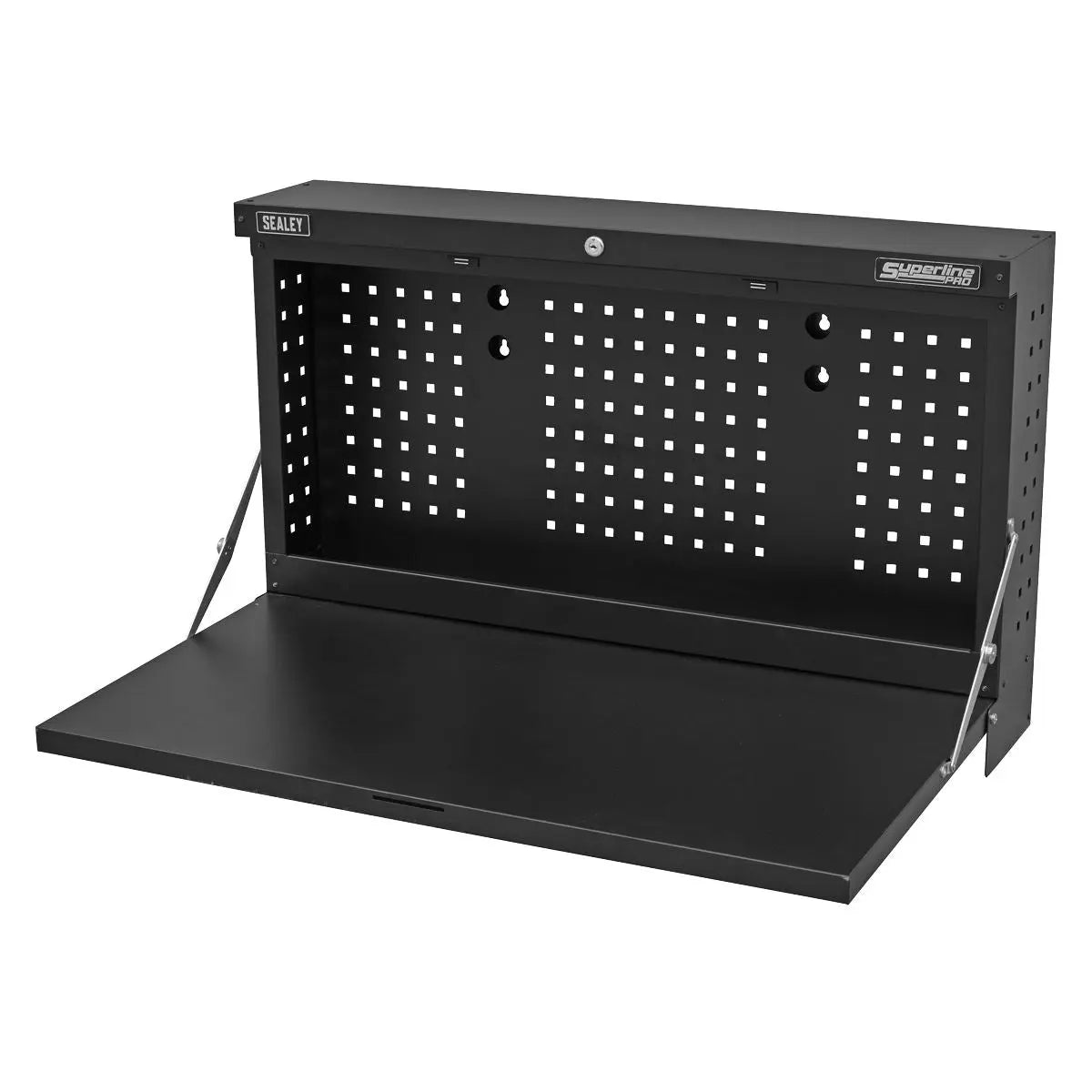 Sealey Superline Pro Wall Mounted Foldable Workbench 900mm  White Rose Tools